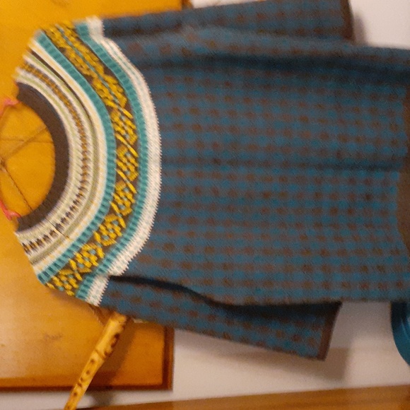 Brand new! Talbots green and gray  sweater  Scandinavian design  size large - Picture 3 of 3